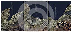 abstract andscape on black background